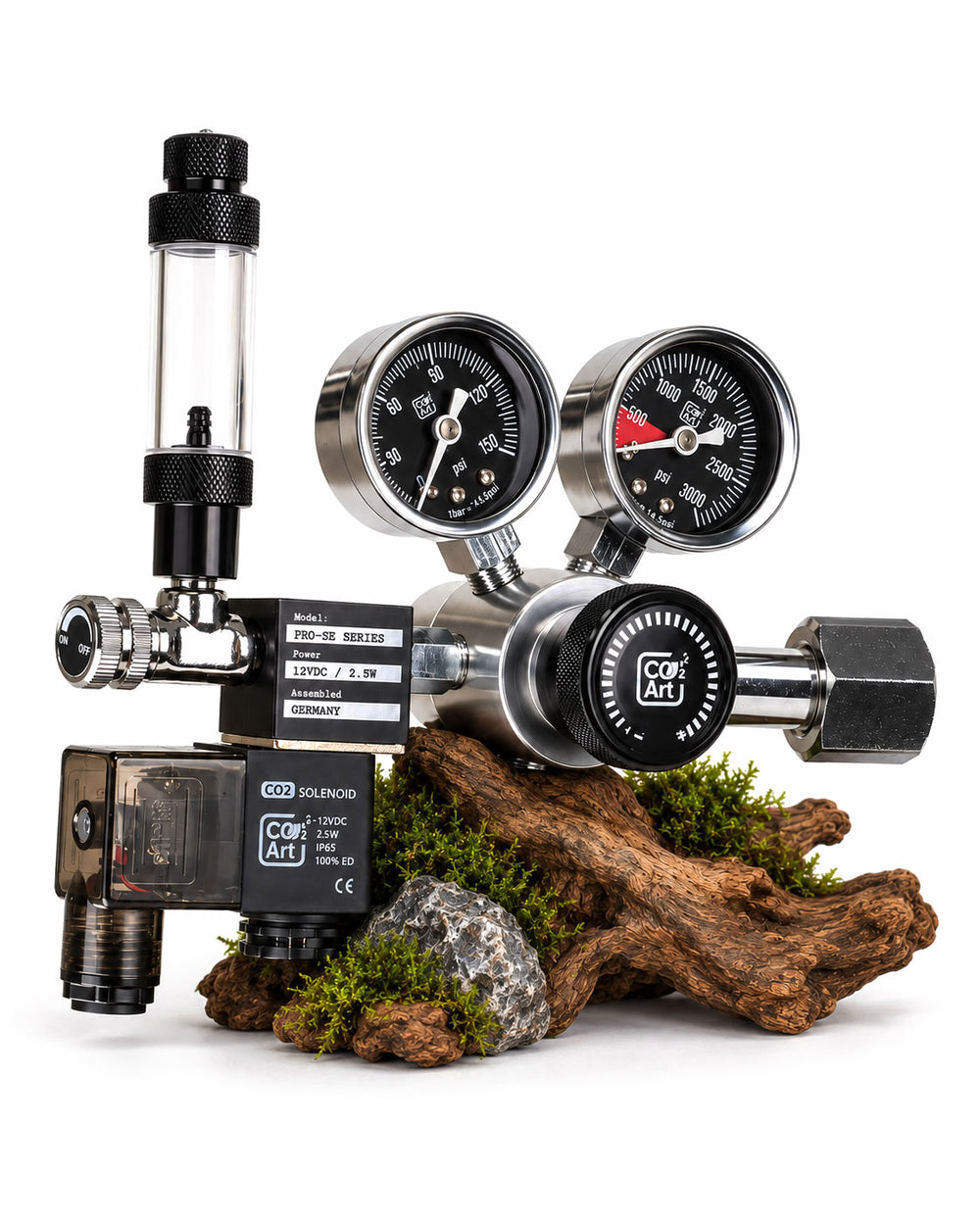 PRO-SE Series - regulator CO2 cu două trepte pentru acvariu, cu solenoid integrat