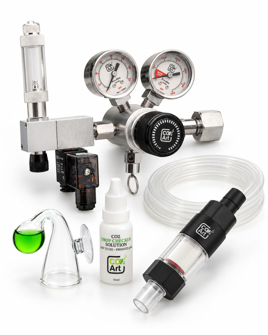 Nou: sistem complet CO2 pentru acvariu Pro-Elite Series V2, cu noul difuzor CO2 Inline