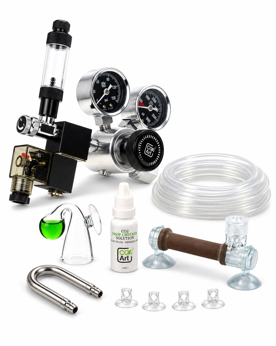 Sistem CO2 complet Pro-SE Series pentru acvariu, cu difuzor Flux_ montat în acvariu